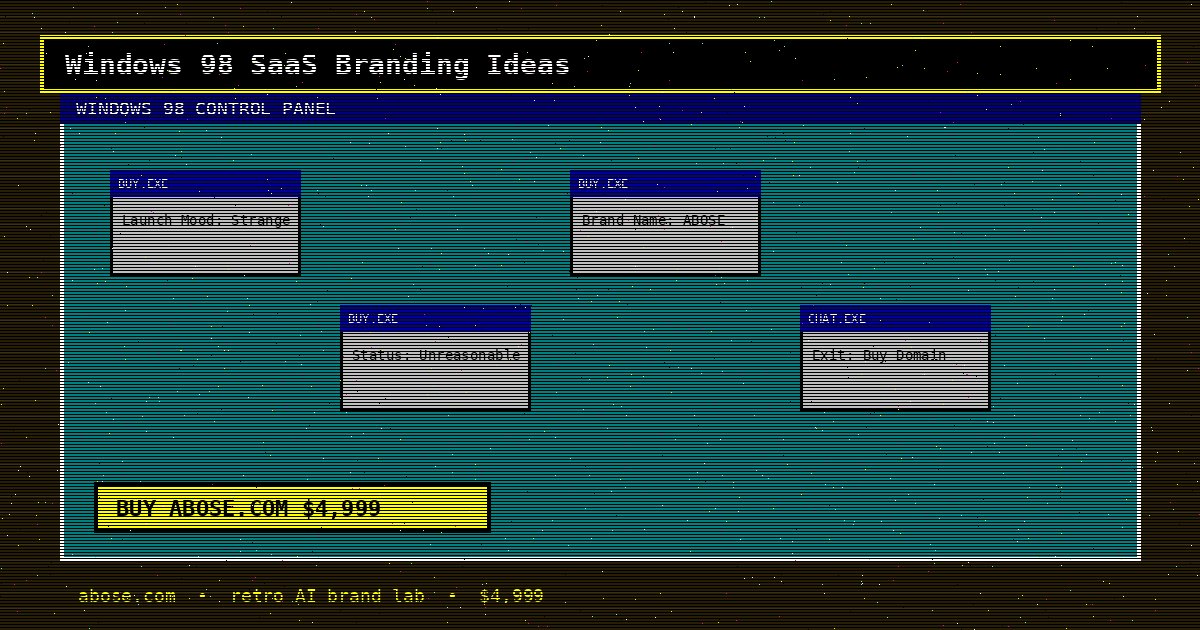 Windows 98 SaaS Branding Ideas